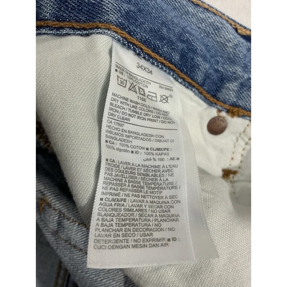 Mens Old Navy Straight Leg 34/34 Blue Jeans